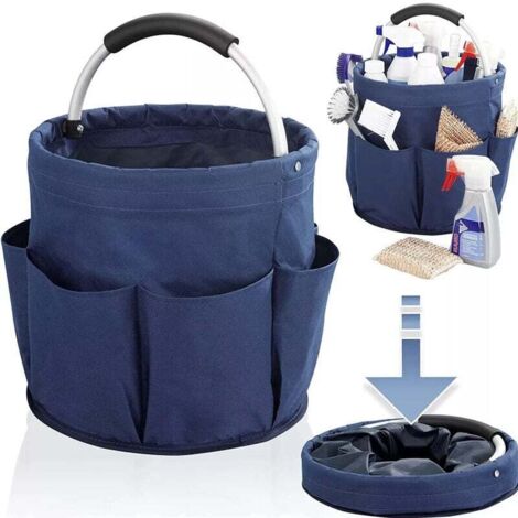 Enowelir Seau à Outils 17L en Toile avec Dessus Portable Multi-ouvert pour Organisation Intérieur et Jardin (1/4)