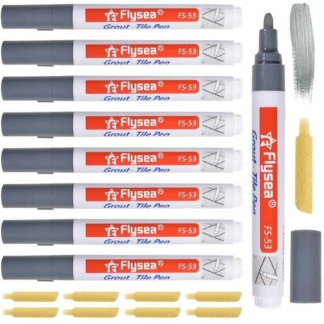 Enowelir Stylo Réparation Joints Carrelage 8 Pièces Crayon à Recharge Blanc Pour Salle De Bain Et Cuisine (1/4)