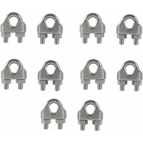 Enowelir M6 Serre-Câbles En Acier Inoxydable 304, 10 Pièces Pour Câble Métallique Et Étendoir À Linge Extérieur (1/4)