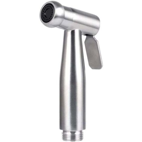 Pulvérisateur de toilette pour bidet/pulvérisateur à main en acier inoxydable avec crochet, facile à installer, pour l'hygiène personnelle et le pulvérisateur de WC à basin (1/4)