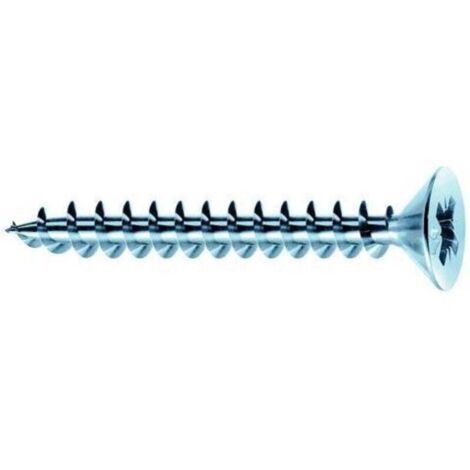 Vis Panelvit Tête cylindrique Pozidriv - Filetage total - Zingué Blanc - Ø6x50mm - Boite de 200 - PVACZP600500C8C (1/4)