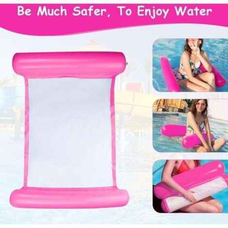 Hamac Flottant Gonflable 4-en-1 Pour Piscine – Relax, Chaise Longue Ou Bouée, Avec Pompe Manuelle Inclus