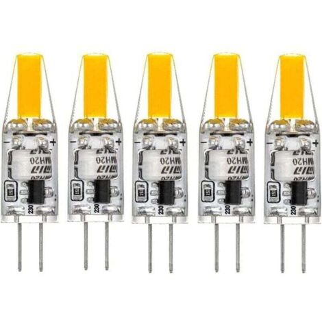 G4 LED 220V 3W 2700K blanc chaud 160LM, ampoules en silicone remplacent les ampoules halogènes traditionnelles 30W, paquet de 5 unites (1/4)