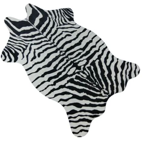 Zèbre/Vache Chèvre Imprimé Tapis Velours Imitation Cuir Tapis Vachette Peaux D'animaux Forme Naturelle Tapis Décoration Tapis 11075 cm (1/4)