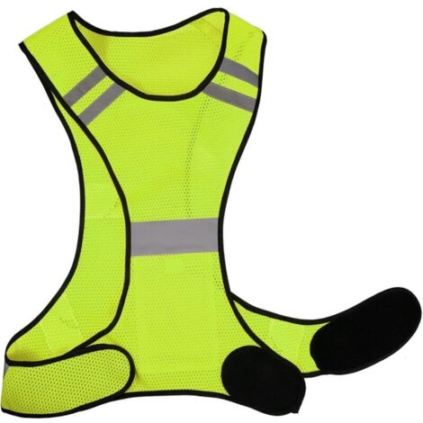 Gilet Réfléchissant Haute Visibilité - Femme et Homme - Respirant - Leger - Veste Fluo de Securite pour Running, Vélo,Irisfr (1/4)