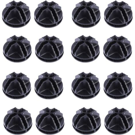 Lot DE 20 Fils Cube Plastique Connecteurs pour Cubes de Rangement Rayonnage et Armoire modulaire Organiseur Dressing Fermoir Boucle Clip (Noir) (1/4)