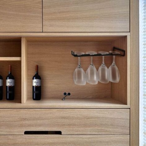 EACHPT Porte Verres Suspendu 2PCS - Support Verres à Vin En Fer Pour Armoire Et Cuisine