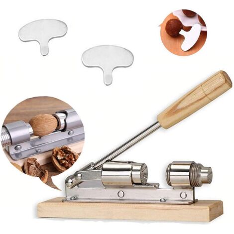 Casse-Noisette Manuel,Casse Noisette Noel,Ouvre-écrou Cuisine,Casse Noix en Bois,Casse-Noisette,Machine Casse Noisette,Utilisé pour Noisettes, Amandes, Noix du Brésil ou Autres Écrous (1/5)