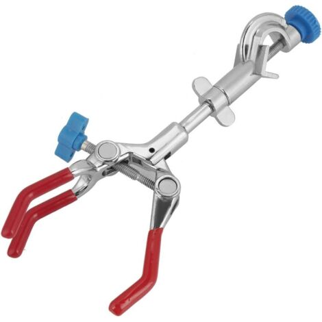 Lab Clamp - réglable en trois volets pivotant Flask laboratoire Clamp Tube à essai condenseur Erlenmeyer Beaker Holder Accessoires de laboratoire (1/5)
