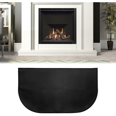 Laoa – Tapis ignifuge pour cheminée et barbecue – Protection anti-feu en fibre de verre et silicone – Dimensions 102x50 cm – Arrière antidérapant (1/5)