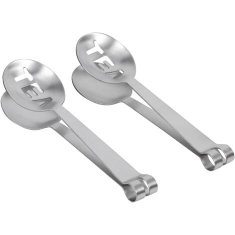 AIPERQ 3Pcs Pinces Sachet de Thé en Acier Inoxydable Presse-sachets de thé Outil Cuisine Accessoire de Thé 12cm (1/4)