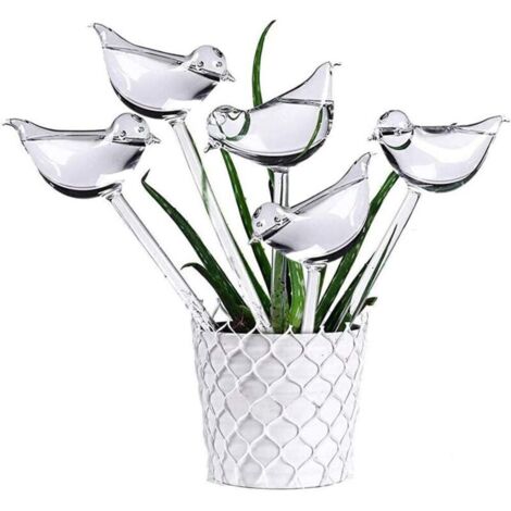 5 Pièces Boules d'Arrosage en Verre Transparent Auto-Arrosants pour Plantes d'Intérieur et d'Extérieur (1/4)