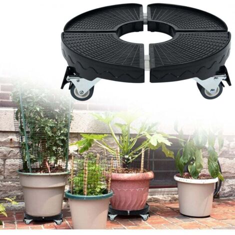 Plateau à Roulettes pour Plantes Réglable 39-52 cm avec 4 roues- Charge max 300 kg - Bleu NAIZY (1/4)