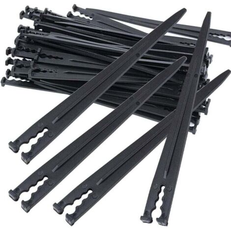 Lot de 50 supports de tuyau d'arrosage pour tuyau d'irrigation - Support d'ancrage de fixation pour tuyau d'arrosage de jardin - Accessoires pour tuyau d'arrosage 4/7 ou 3/5 (1/4)