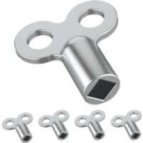 Lot de 5 clés pour purgeur radiateur, outil métal 5mm×5mm, clé spéciale pour vanne d’air, dégonflage et entretien facile du chauffage