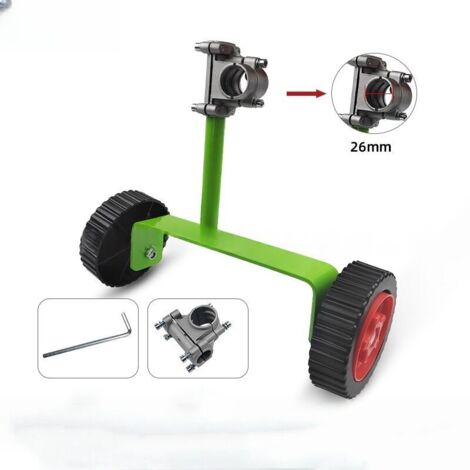 Andyou – Roue de support réglable pour débroussailleuse 26 mm et 28 mm – Confort ergonomique – Compatible tondeuses à gazon essence et électrique