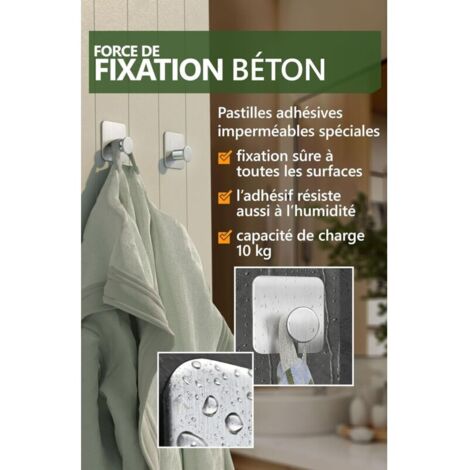 4smile Lot de 5 porte-serviettes sans perçage - Pour salle de bain - Noir - Moderne et élégant - Crochets autocollants extra puissants avec coussinets adhésifs 3M 4smile Lot de 5 porte-serviettes sans perçage - Pour salle de bain - Noir - Moderne et élégant - Crochets autocollants extra puissants avec coussinets adhésifs 3M