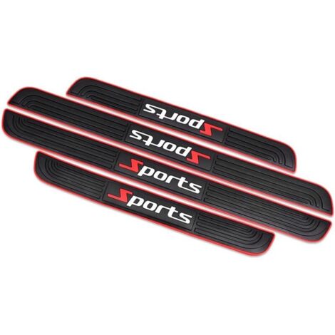 Autocollants Seuil Porte, 4pcs Protection Seuil Portière, Barres Seuil Porte Voiture, Seuil Protecteurs Autocollant, Seuil Porte Voiture, Bandes de protection Anti-salissures Caoutchouc Souple (1/4)