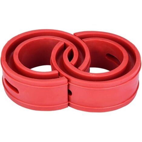 Amortisseur Tampon de Ressort 2Pc Universel de Voiture Coussin de Butoir Rouge de Voiture Amortisseur Ressort de Type de Pare-chocs(D) (1/4)