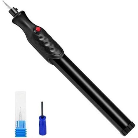 Stylo Graveur Électrique,Gravure Carve Outil,Stylo de Gravure de Portable,Mini Stylo Graveur sans Fil Sculpture Outils avec Diamant Embout pour Bijoux Métal Verre Pierre Plastique Bois (1/4)