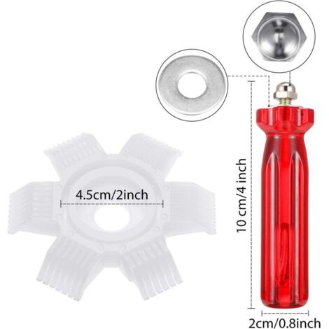 Kit De Nettoyage Pour Climatiseur - Peigne à Ailettes + Brosses - Pour Climatisation, Réfrigérateur, Camping-car - Nettoyage Ailettes Et Radiateur - 2