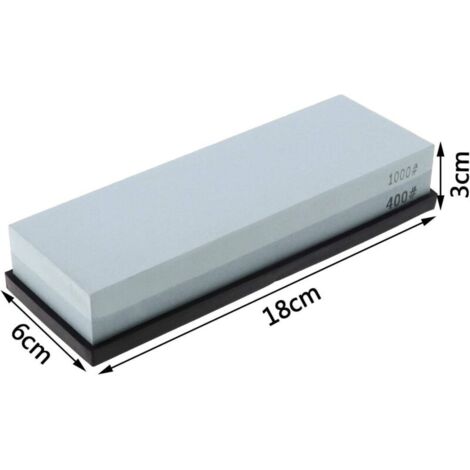 Pierre à Aiguiser Double Grain 1000/6000 Angerstone | Avec Base Silicone Et Support Bambou | Pour Couteaux, Ciseaux, Outils