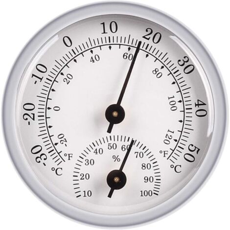 Hygromètre Thermomètre, Capteur D'Humidité Moniteur Détecteur Mesures, Thermomètre Analogique Utilisé Dans un Environnement Humide de Terrasse Intérieure/Extérieure (1/4)