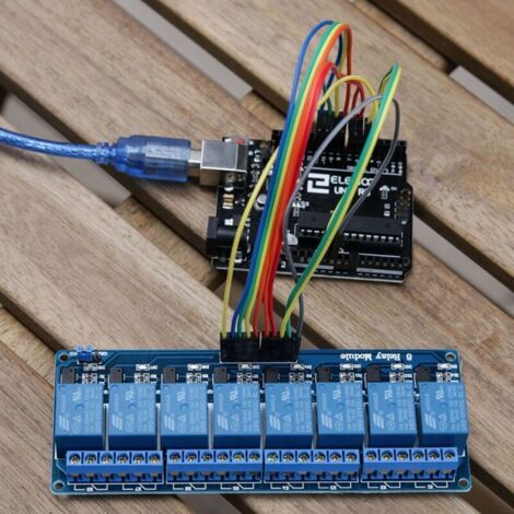 Module Relais 5V DC 8 Canaux avec Optocoupleur 8-Channel Relay Module