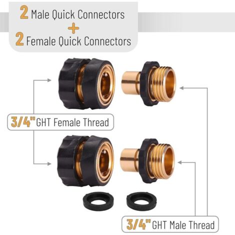 4 Stück Raccord Tuyau D'arrosage En Laiton Massif, Raccord Tuyau Arrosage En Laiton Adaptateur Tuyau Robinet Filet Adaptateur Robinet Embout Arrosage Anti Rouille Pour Robinet Cuisine Jardin 69152787