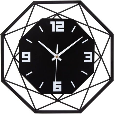 Horloge Murale Bois Métal 30cm Horloge Murale Silencieuse sans Tic-Tac Salon Chambre Cuisine Bureau Grande Pendule Murale Bois Moderne Vintage Classique (1/4)