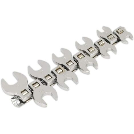 S0866 Ensemble de 10 clés plates à fourche patte d'oie 3/8" empreinte mesure