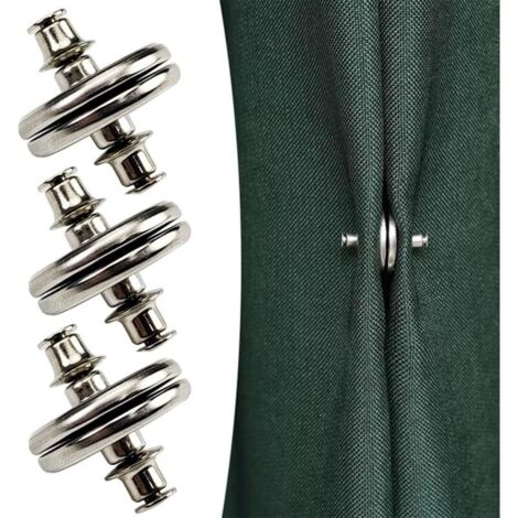 2 paires d'embrasses magnétiques, attaches magnétiques pour rideaux, accessoires pour rideaux, poids pour rideaux, aimants pour rideaux, aimant pour rideau de douche empêchant les fuites (1/4)