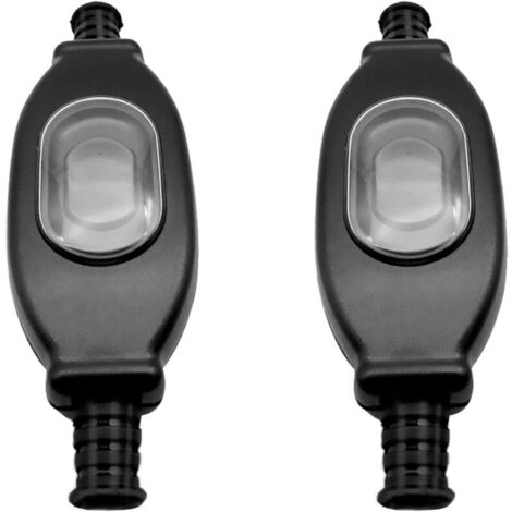 Interrupteur de cordon d'alimentation, 2 interrupteurs à cordon étanches de 250 V, interrupteur à cordon étanche à la poussière et à l'eau IP65, adapté aux transformateurs d'appareils d'éclaira (1/4)