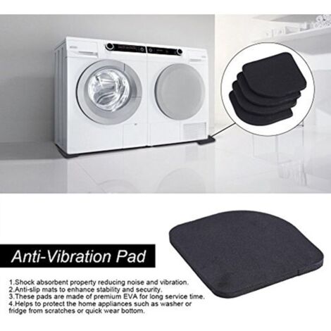 Lot De 4 Coussinets Anti-Vibration Caoutchouc/EVA 150x150x22 Mm - Pour Climatiseur, Compresseur, Lave-Linge - Meuble Extérieur - 4