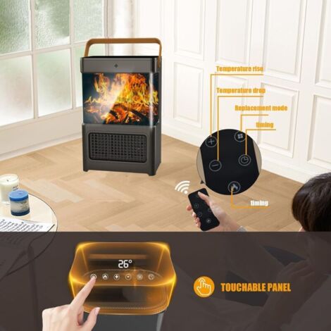 Chauffage d'appoint soufflant 500 W portable, Mini radiateur électrique