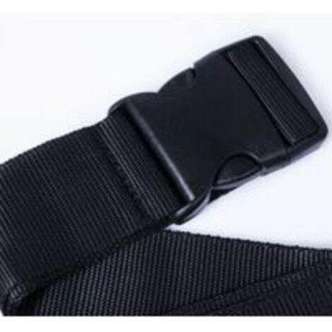 Sangle à Boucle Rapide TRIWONDER 25mm 1m - Noire, Robuste Pour Bagages Et Fixation