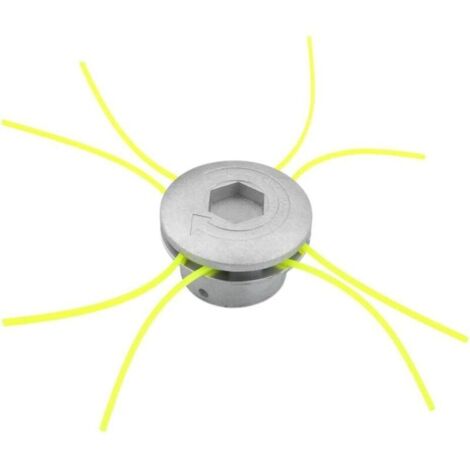 Tête de débroussailleuse universelle en aluminium Têtes de débroussailleuse de rechange Jeu de cordes Accessoire de débroussailleuse pour gazon Outils électriques Débroussailleuse Robinet pour (1/4)
