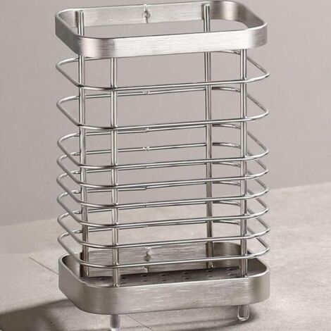 Porte-ustensiles De Cuisine Avec égouttoir - Rangement Pour Couverts, Cuillères, Fourchettes - En PP, à Accrocher