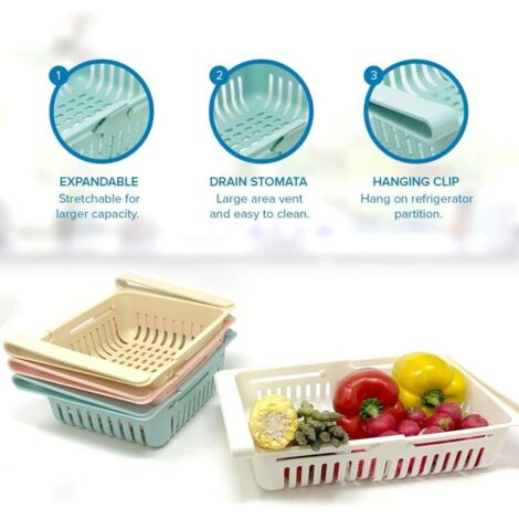Lot De 2 Paniers De Rangement Pour Congélateur – En Fil Métallique Avec Revêtement PE – 45 X 24,5 X 20 Cm – Pour Viandes, Légumes, Glace