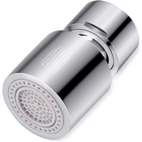 Aérateur de Robinet,360 °Pivotant Mousseur Filtre Robinet avec 2 Modes de Pulvérisation Anti-éclaboussures Détartrage Accessoires pour Évier de Cuisine de Salle de Bain, Économie d'Eau-FM22 (1/4)