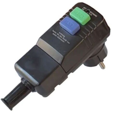 Interrupteur de Protection Personnelle 230 V - Noir IP54, Résistant et Sécurisé (1/4)