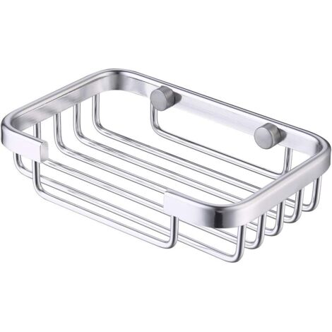 Readcly – Porte-savon mural en aluminium argent – Installation facile – Trous de drainage intégrés – Pour salle de bain et WC (1/5)