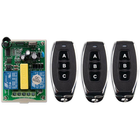 Télécommande sans fil interrupteur 220V moteur volet roulant porte télécommande interrupteur/télécommande bidirectionnelle panneau de commande (1/5)