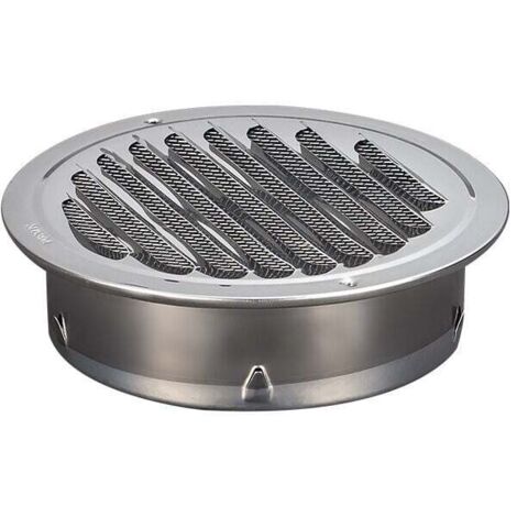 Grille de ventilation ronde en acier inoxydable Grille de ventilation en métal de 100 mm Grille