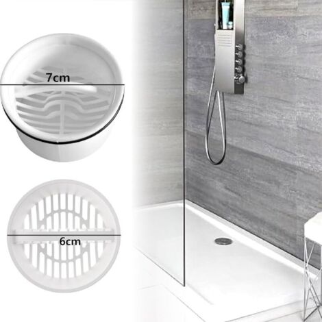Pabbyeey Filtro Per Capelli Per Doccia - Confezione Da 2 Pezzi Con Clip - Compatibile Con Scarichi 6960, 6961, 6962, 6963 - Design Wave Anti-intasamento