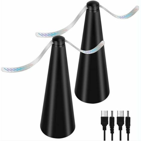 Ventilateur Anti-Mouche, Lot de 2 répulsifs Anti-moustiques sans Utiliser de Produits Chimiques, pour éloigner les mouches et les insectes de la nourriture, pour Camping Salle à Manger Jardin (1/5)