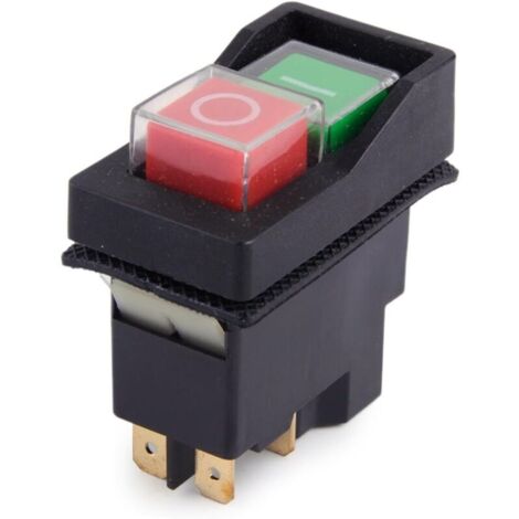 250V IP55 KJD17 KLD28 Arrêt de démarrage à 4 Broches sur Le commutateur Hors Tension Volt 2BTN adapté aux Machines d'atelier (Livré par Amazon)