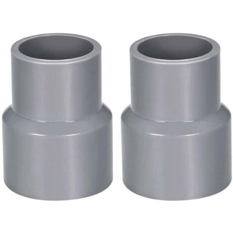 Beijiyi – Réducteur tuyau PVC 32mm x 20mm – Raccord d'évacuation gris – Résistant aux chocs – Pour drainage et évacuation – Lot de 2 pièces