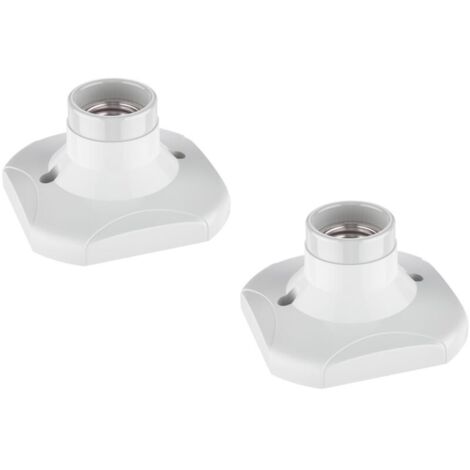 2 pièces plafonnier/douille de lampe, porcelaine, blanc, 1x E27 max. 60W