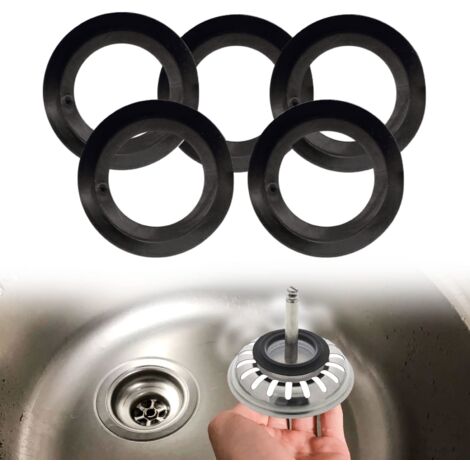 Beijiyi – Lot de 5 joints de bouchon d'évier en caoutchouc résistant à la corrosion – Compatible avec filtres à panier 78-83 mm – Installation simple